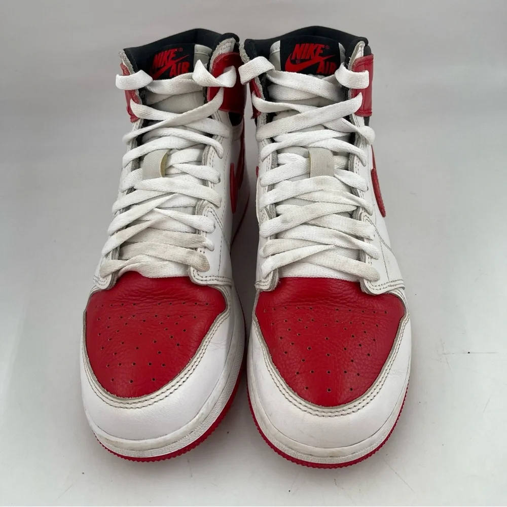 👞 Nike Air Jordan 1 Retro High OG Heritage-SZ 6.5-Red White 575441-161 Sneakers